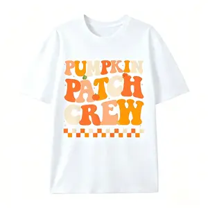 Retro Groovy Pumpkin Patch Crew Tee