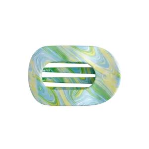 By the Sea Shore Medium Flat Round Hair Clip