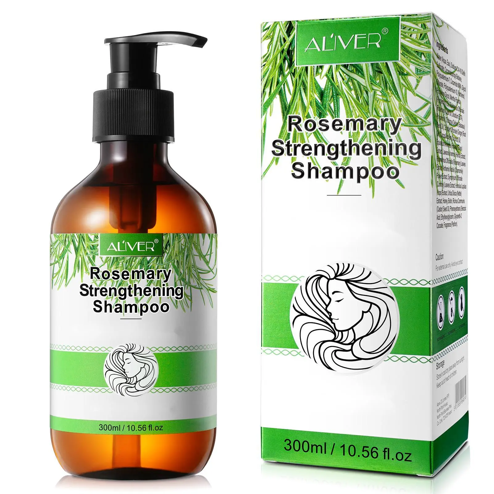 Aliver Rosemary Strengthening Shampoo & Conditioner, For Dry, Damaged, and Frizzy Hair, Nourishes & repairs hair(300 ml) sohochic