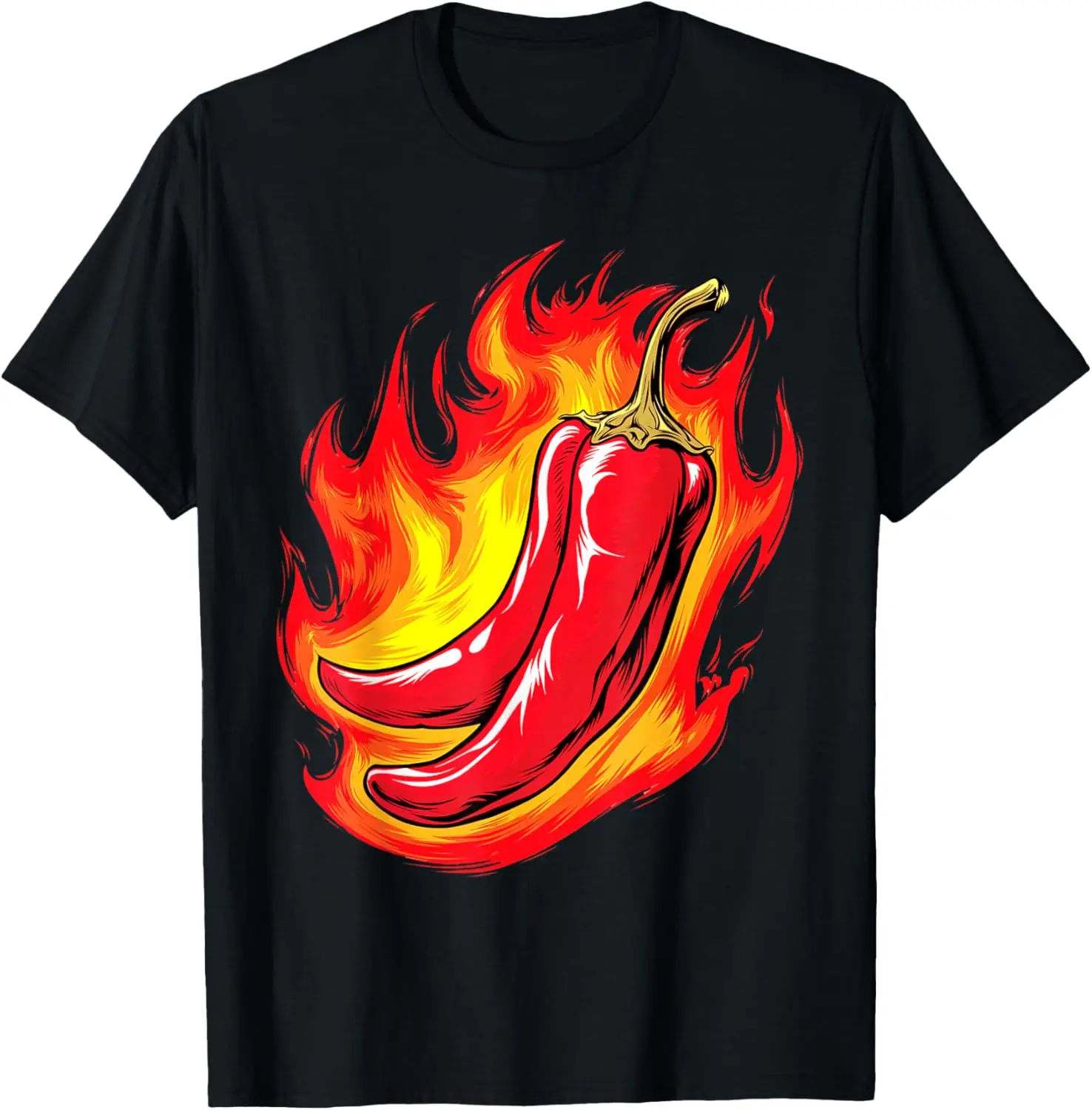 100% Cotton Hot Chili Pepper for Spicy Food Lover T-Shirt