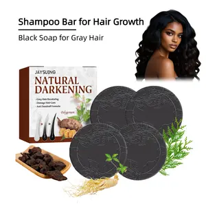Shampoo Bar for Hair Growth – Strengthening Hair Shampoo for Men and Women – Reduce Breakage, Boosts Shine – Paraben, Silicone & Sulfate-Free, Vegan Hair Care, Black Soap for Gray Hair, Volumizing & Moisturizing