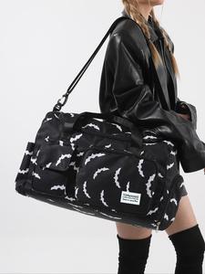 bat pattern summer golf outdoor fitness bag for men & women, durable travel bag, large capacity workout sport bags with wet pocket shoe compartment for outdoor, lightweight carry on luggage bag for sports, yoga