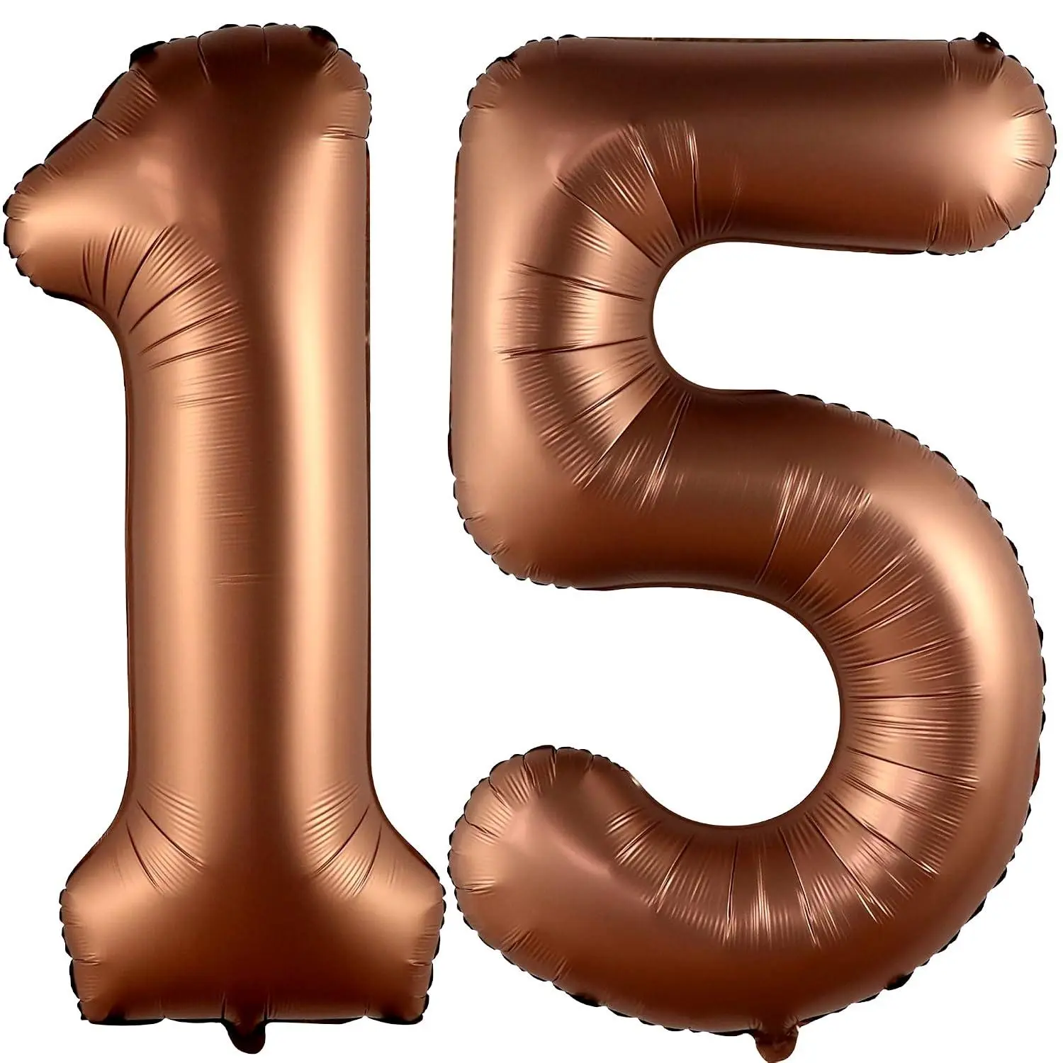 GiantCoffee Brown 15 Balloon Number - 40 InchBrown 15 Birthday Balloon | 15Th Birthday Decorations For Boy | Safari Theme Party Decorations | 15 Year Old Balloon For 15Th Birthday Party Supplies