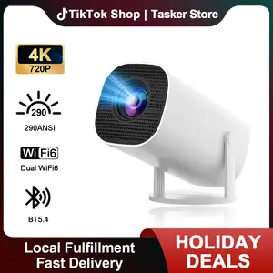 [2026 New Year picks]Portable Projector supports  WiFi 6 and Bluetooth , 720P Full HD, 160 ANSI lumens, and is a portable home theater system. It supports audio, Bluetooth, and gaming, offering a larger screen and a better viewing experience.