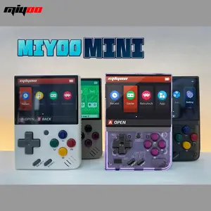 Miyoo Mini Plus Handheld Game Console 3.5 inch Classic System Retro Video Games Consoles Portable Rechargeable Hand Held with Case White