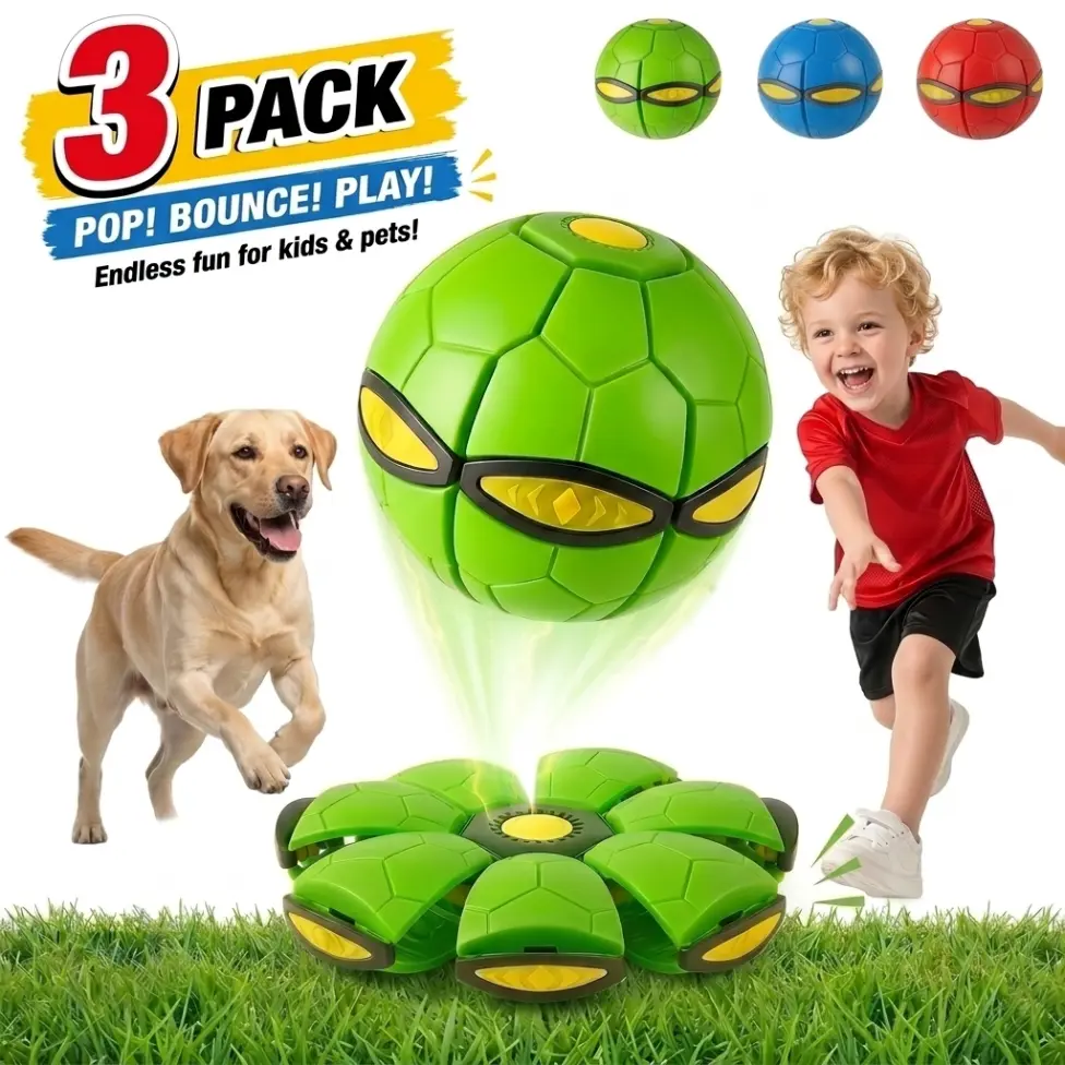 Children's Bouncing Ball,Magic Metaball,Magic Flying Saucer,Bouncy Ball,Kids Toy Ball,Parent-Child Interaction yoga ufo toddler energy burner flat outdoor sport cool gifts for bounce fun holiday