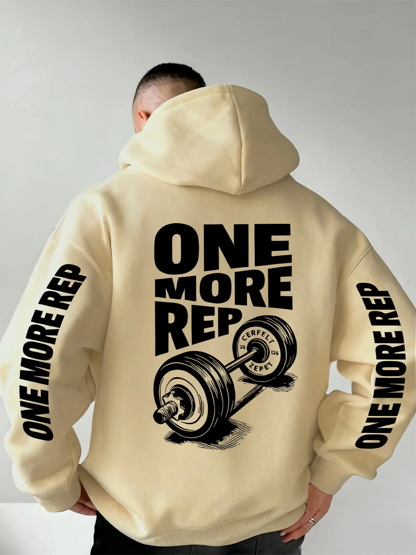 New Men's Hooded Sweatshirt Gym Style Print, Soft Stretch Knit Fabric, Standard Fit, Casual Daily Wear, Four Seasons Hoodie, Fun Style Top, Casual Hooded Sweatshirts