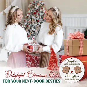 Gifts for Neighbor, Christmas Ornaments 2024 - Christmas, The Neighborhood Gifts for Friends, Hello Neighbor Friend Gifts for Women - Christmas Tree