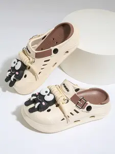 2026 Summer New Fashionable Platform Clogs, Cute Style, Unisex Slip-on Design With Cartoon Decorations, Lightweight and Comfortable, Suitable for Beach, Outdoor, and Home Wear.