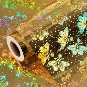 Holographic Wrapping Paper,Gift Wrap Paper Roll for Birthday, Wedding Shower, Holiday, All Occasion - 17 Inches x 32.8 Feet