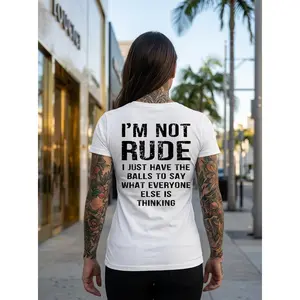 I’m Not Rude I Just Have the Balls to Say What Everyone Else Is Thinking Print Men’s Hoodie