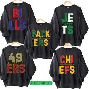 First Down Football Pullover Retro Style Crewneck Gildan Black Sweatshirt, All Team Football Sports, Gift Shirt For Fan Favorite Football Team For Men & Women  VE
