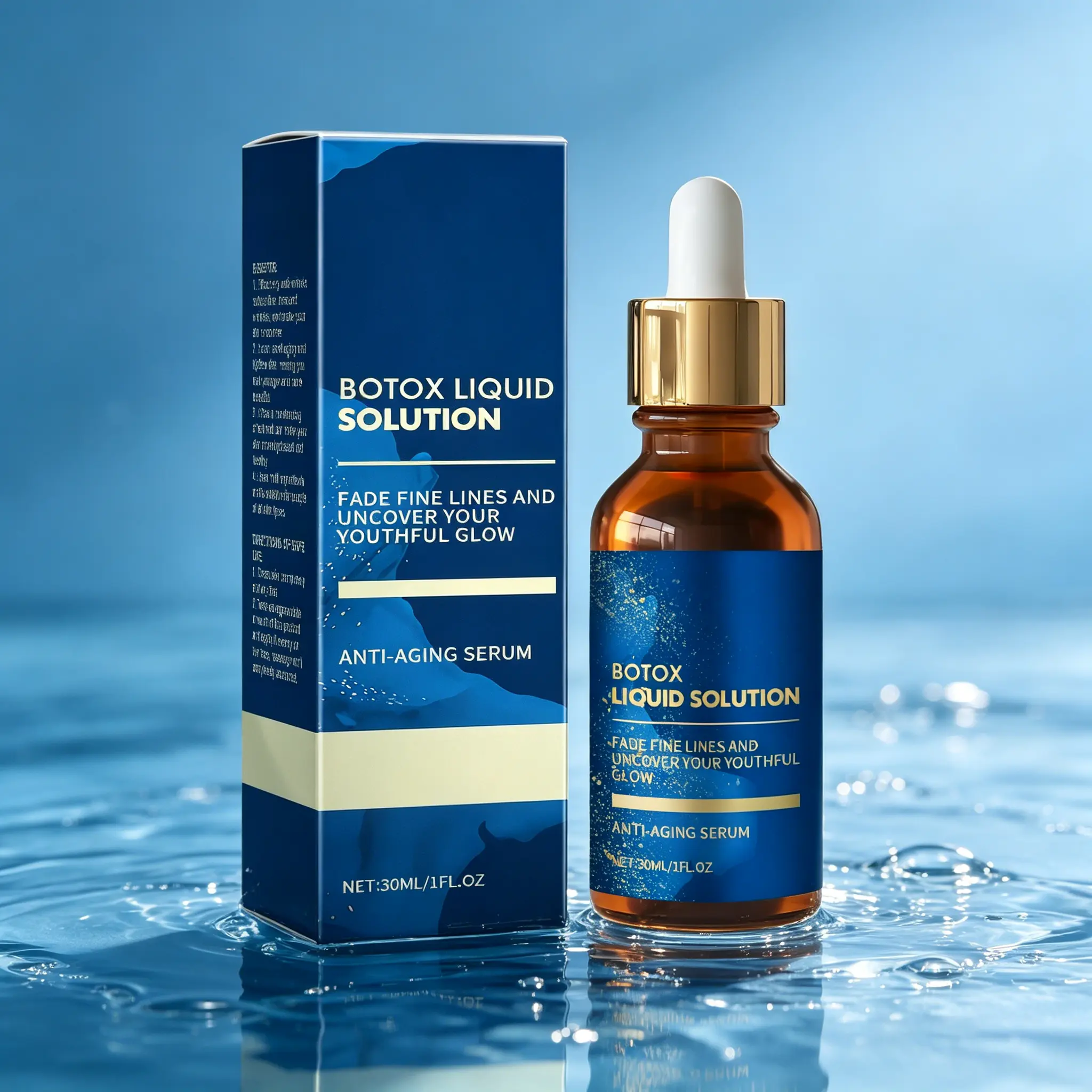 Botox Liquid Anti-Aging Serum 30ml – Fades Fine Lines & Wrinkles – Tightens Skin for Youthful Look – Deep Moisturizing Formula – Reduces Signs of Aging – For All Skin Types – Daily Face Serum