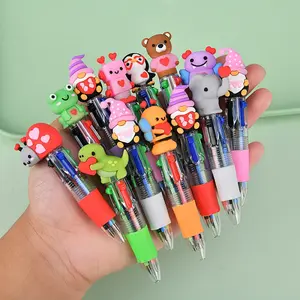 20Pcs Valentine's Day Ballpoint Pens Animal Heart Design 4 Colors Short Style for Gift Black Blue Green Red for School Valentine's Day Gift 574 Regions Available