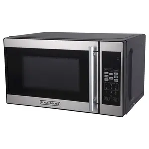 BLACK+DECKER 0.7 cu ft 700W Microwave Oven - Black - EM720CPN-P: Countertop, Small Dorm Microwave, Child Lock, 8 Programs