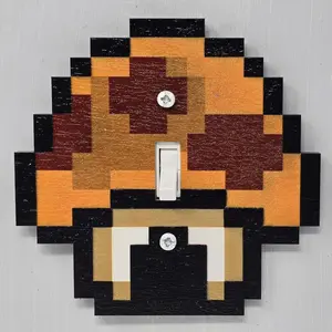 Special Toad Hut Light Switch Cover SMB1 Super Mario Mushroom Luigi Video Games