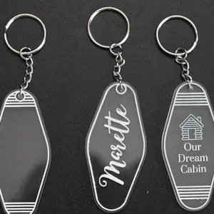 Personalized Hotel-Style Keychain, Custom Vintage Look on Acrylic Keychain fun keychains fun keychain