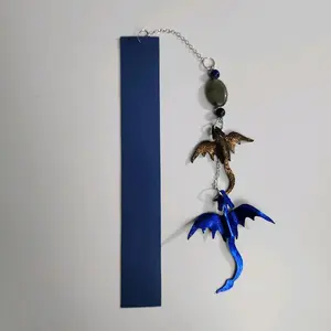 The House of Insight Leather Bookmark with Labradorite and Lapis Lazuli