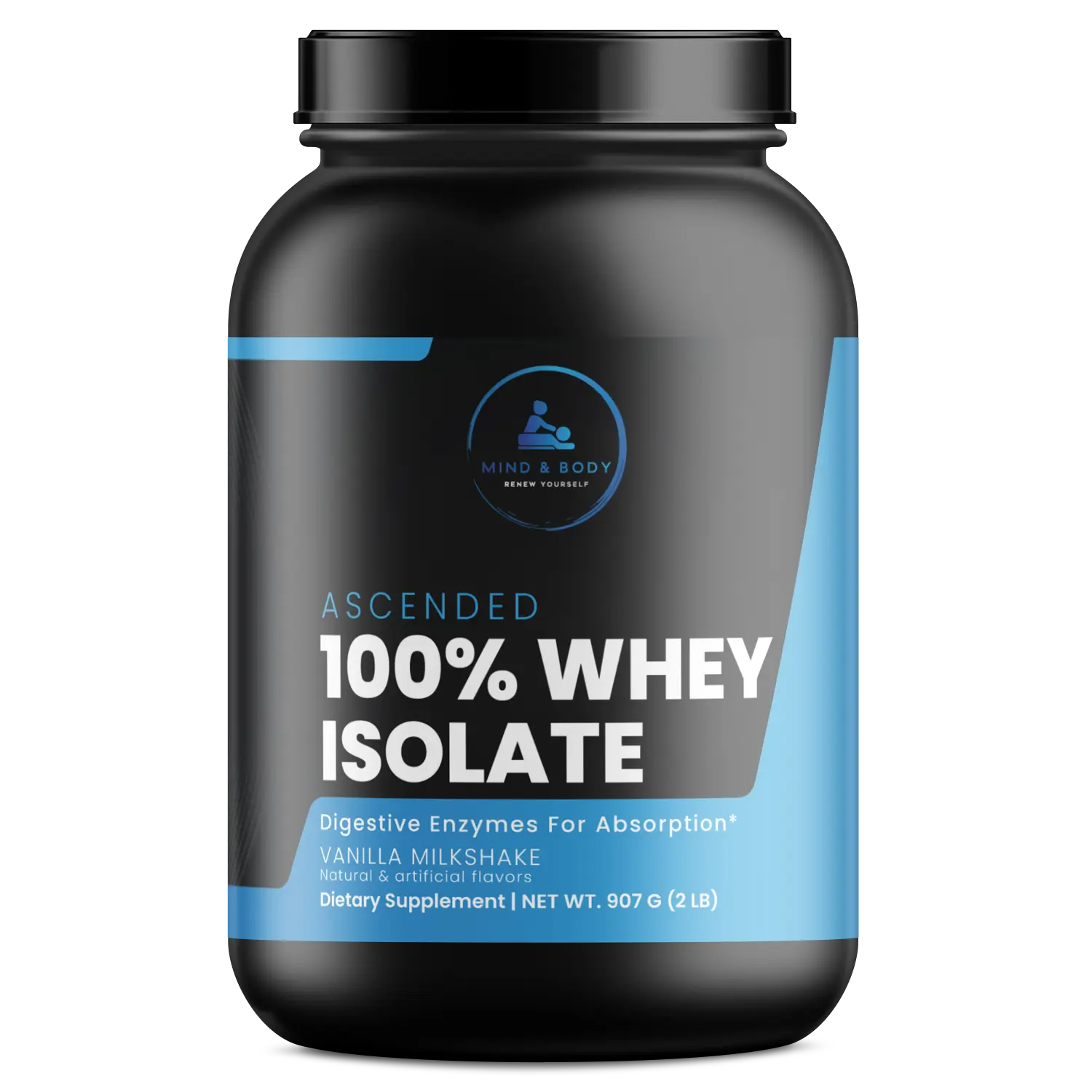 Ascended 2lb 100% Whey Isolate Vanilla – 30 servings