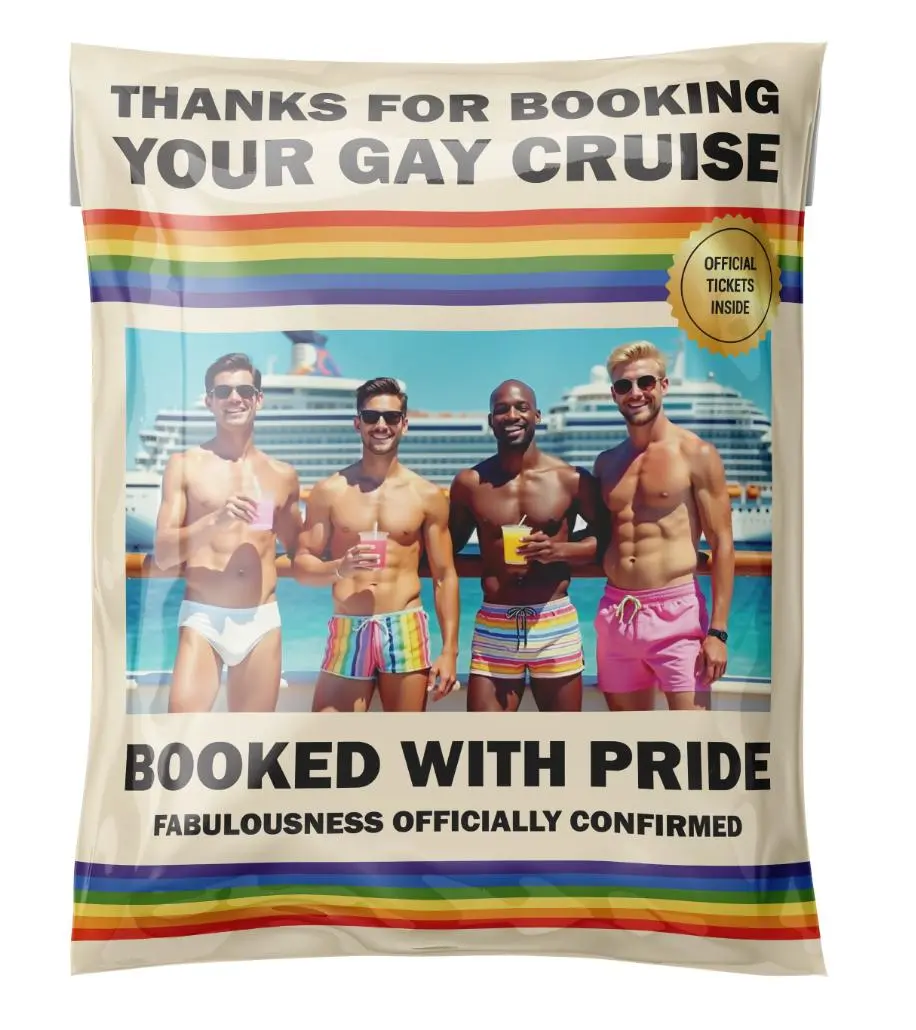 Gay Cruise Prank Mailer - 100% Anonymous Humorous Embarrassing Gag Gift Package