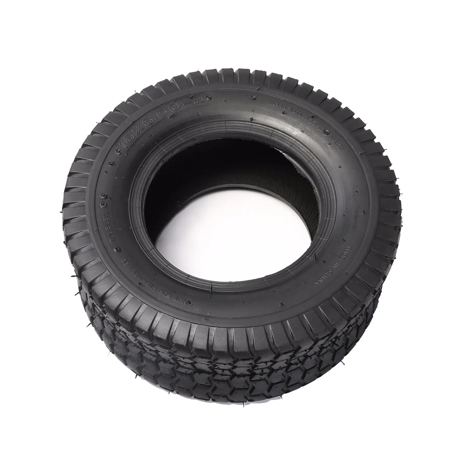Suisuitong 16x6.50-8 16x6.50x8 Tubeless Tire – 4PR ATV Golf Cart Lawn Mower Garden Tractor Turf Wagon Tire, 8 Inch Rim
