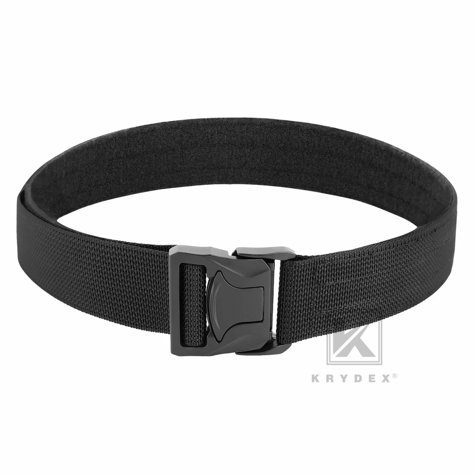KRYDEX Heavy-Duty Tactical Belt, 1.5" 2-Ply Stiffened Nylon with Quick Release Alloy T-Buckle, Load Bearing for Tactical Gear, Fits 30"-44" Waist, S, M