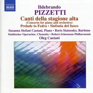 Pizzetti / Caetani / Robert-Schumann Philharmonie - Concerto for Piano & Orchestra / Prelude to Fedra  [COMPACT DISC - CD]