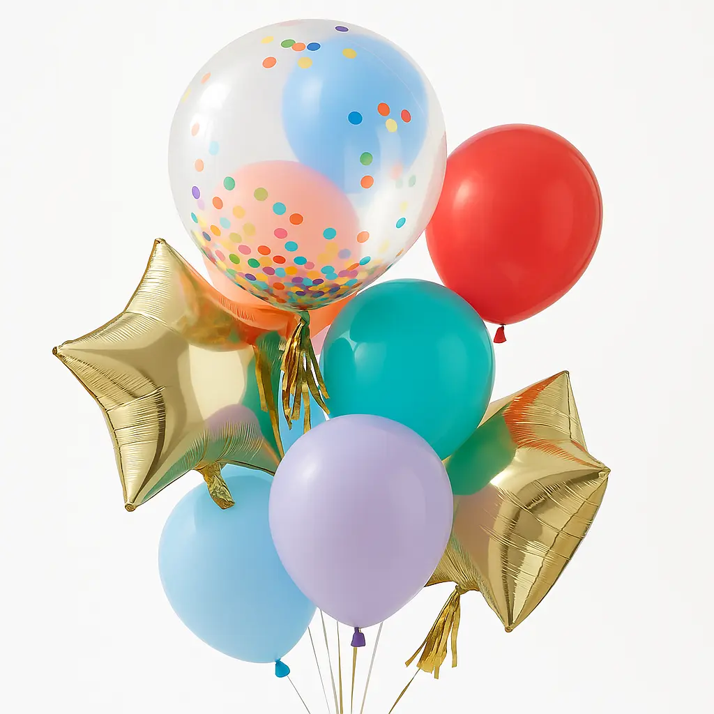 Vibrant Metallic Birthday Balloon Bouquet Vibrant Metallic Birthday Balloon Bouquet