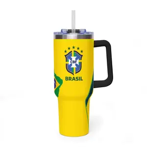 2026 Brazil Soccer Tumbler, Sports Fan Merch, Gift For Fans