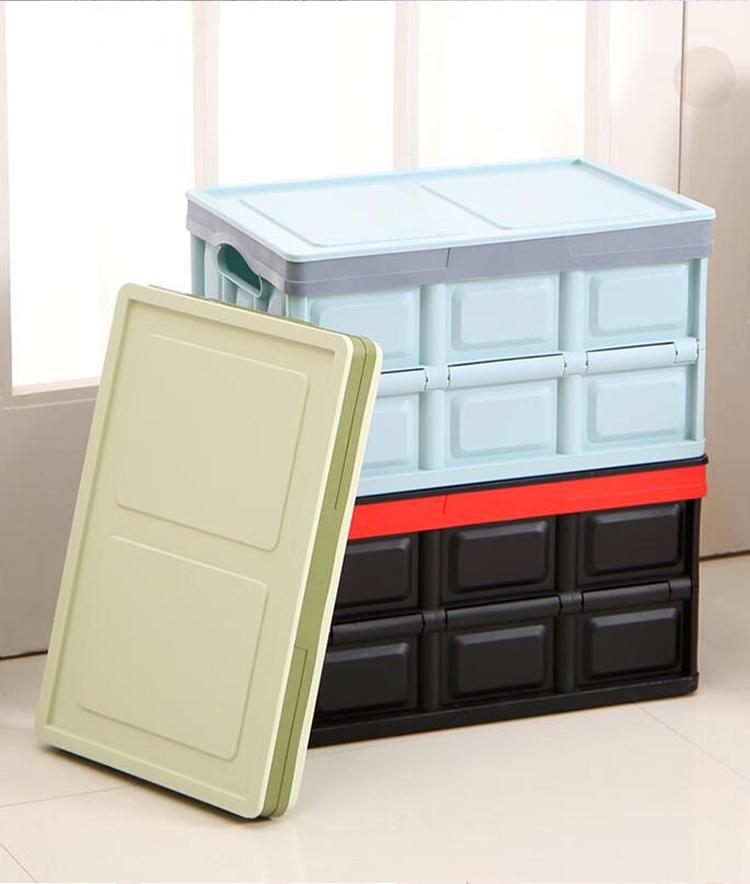 Collapsible Storage Bins with Lids Plastic Storage Containers for Organizing Stackable Storage Box Large Heavy Duty Utility Crates Space-Saving Durable