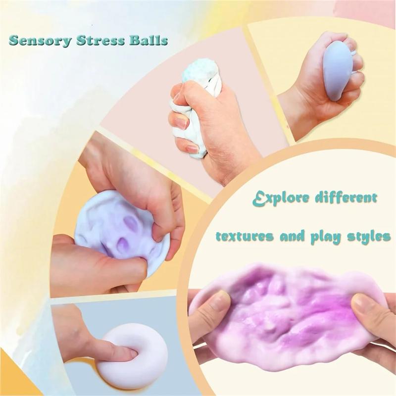 Shapeable Vacuum Squishies Sand Ball Grape Stress Ball Stress Relief Noisy Ball Desktop Squeezing Soothing Toy Birthday Gift #TTMN