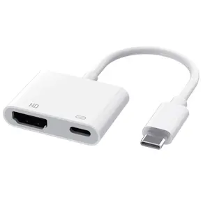 USB-C to HDMI 4K@60Hz Adapter with PD Charging, 2-in-1 Type-C Converter, Plug & Play
