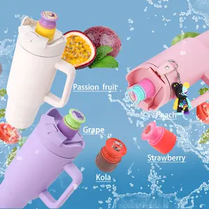 Scented car reusable water bottle, eco-friendly, temperature-controlled, leak-proof, suitable for home and travel, perfect as a gift, comes with a plush toy, simple solid color design, TikTok makes me want to buy, healthy drinking water