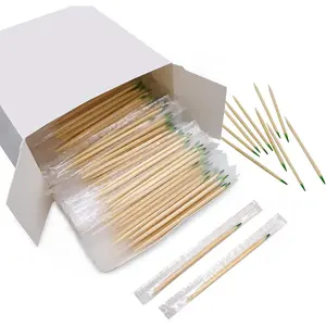 Wood Bamboo Mint Individually Cello Wrapped Toothpicks 2.5 Inch Pack 1000,High Class Food Picks with Flavor,Bamboo Mint Toothpicks for Appetizers,Cocktails,Fruits,Olive,BBQ Picks.