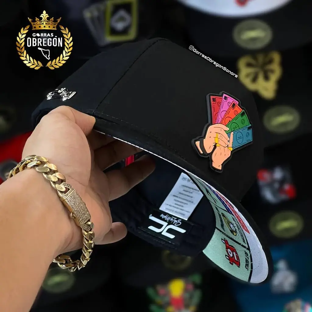 Black JC Poker Baseball Cap – Premium Adjustable Snapback Hat with Playing Card Graphic, Curved Brim Urban Fashion Cap for Everyday Wear