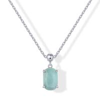 Faceted Amazonite - White Gold