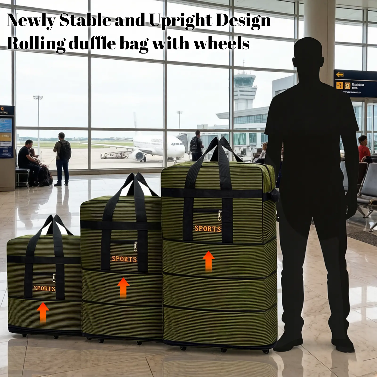 JZBWQY 100L Expandable Foldable Lightweight Rolling Luggage - 360 JZBWQY 100L Expandable Foldable Lightweight Rolling Luggage - 360