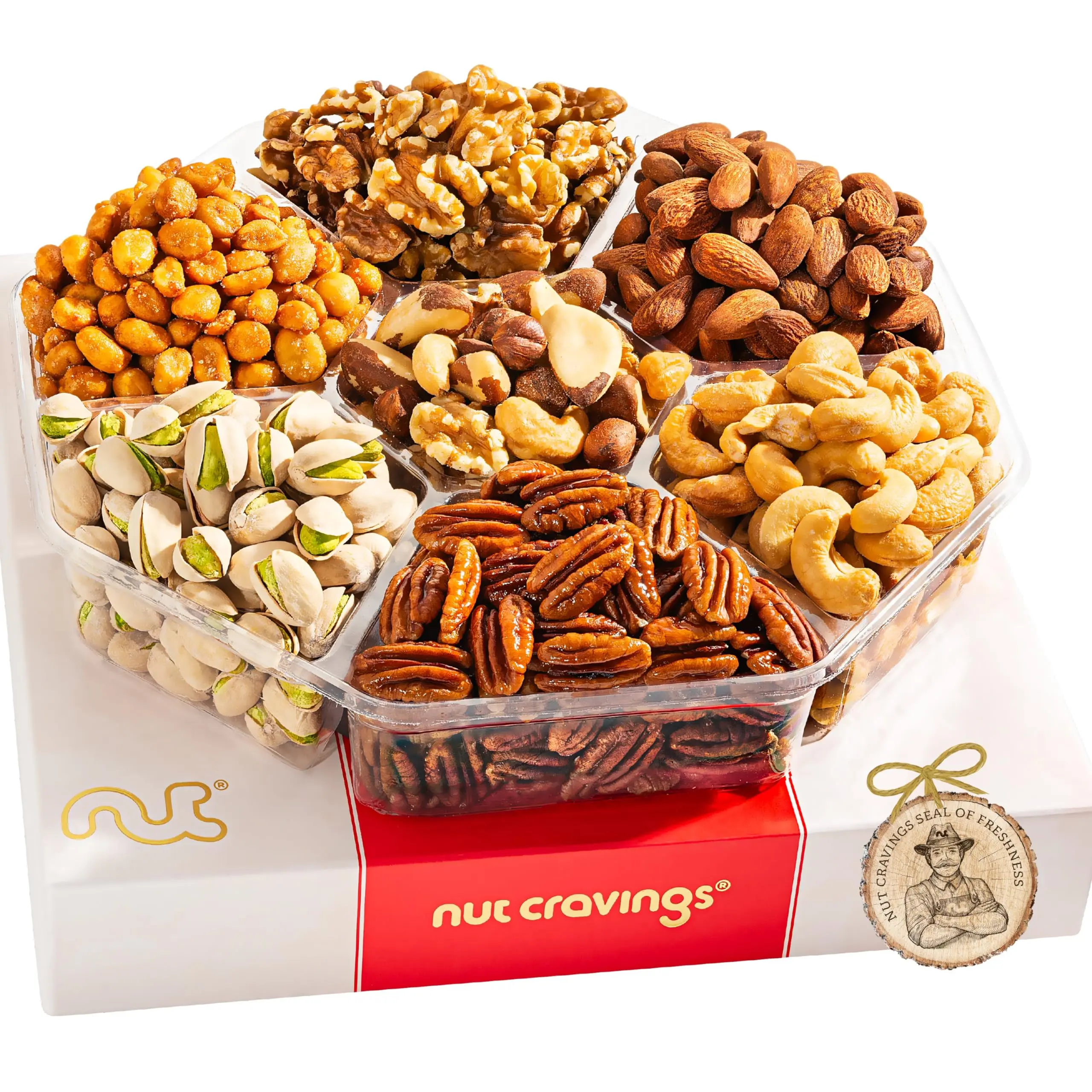 Nut Cravings Gourmet Nuts Gift Box - Assorted Mixed Nuts | Non-GMO Gluten-Free High Protein Snack with Vitamin Fiber | Healthy Snack for Holidays & Corporate Gifts