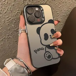 Cute Panda Pattern Phone Case, TPU Decorative Phone Protector Cover, Phone Accessories Compatible with iPhone 6 7 8 X XR XS 11 12 13 14 15 Pro Max