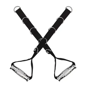 J Bryant Metal Cable Machine Handles – Heavy Duty Aluminum Alloy Multi D-Ring Grips for LAT Pulldown & Pulley System, Home Gym Workout outdoorfun