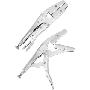 Radiator Hose Clamp Set, 2 count 10" Self-Locking Pinch Off Pliers, Pipe Sealing Lock Tool, Universal for Automobile Radiator Pipe,  Hose, Water and Vacuum Lines