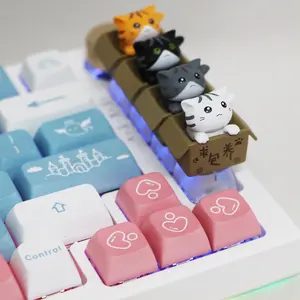 Cute Cat Artisan DIY Keycaps Custom keycaps OEM Profile Compatible or Gateron Cherry MX Switches Mechanical Keyboard keycap