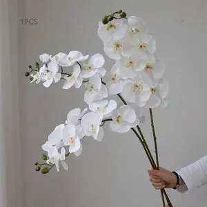 38 Inch Artificial Butterfly Orchid Branch, Real Touch Flower Decor for Home Office Wedding School Dorm, Party Holiday Birthday Decoration