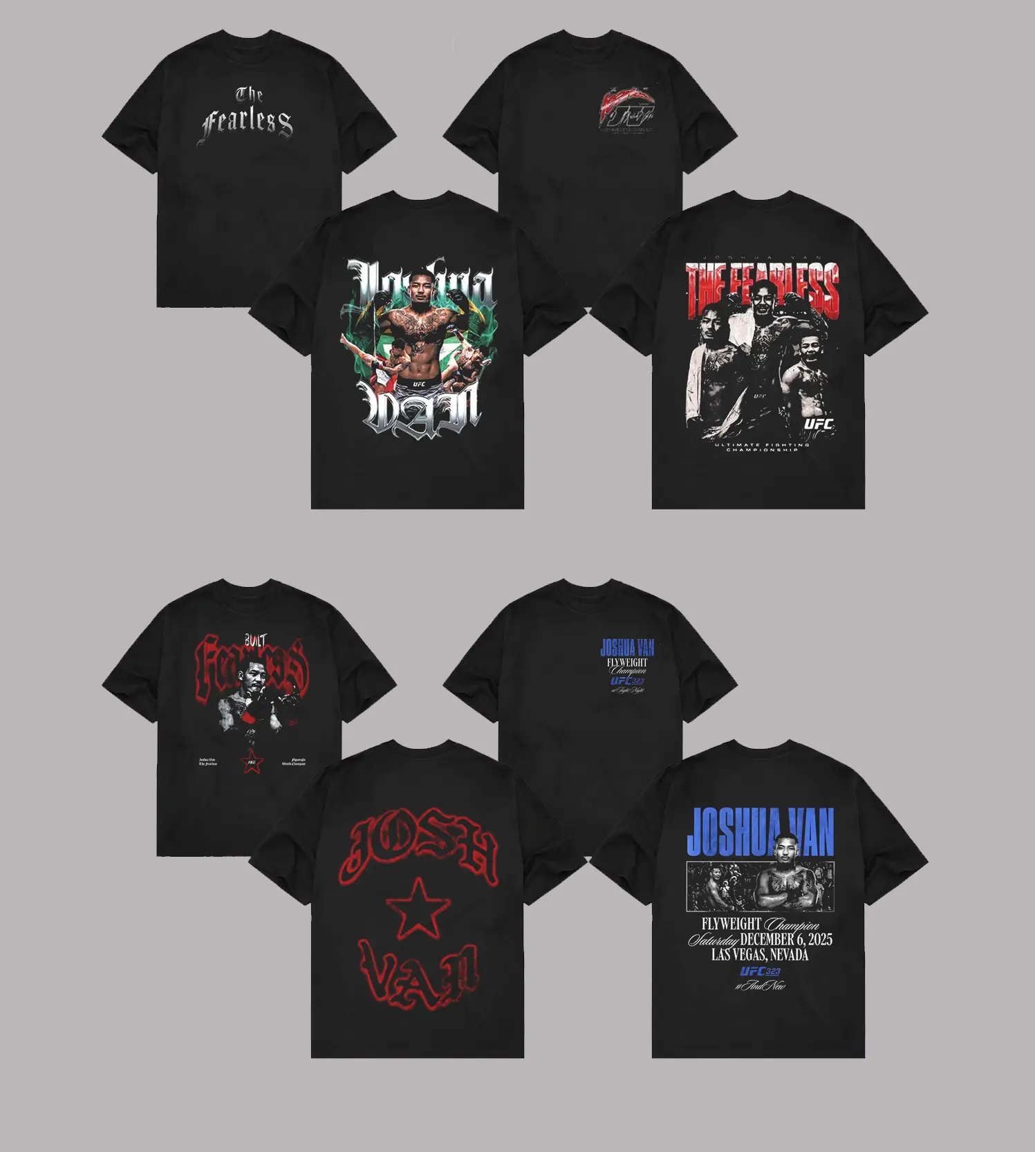 [COLLECTION] Joshua Van T-Shirt, Retro UFC Flyweight Champion Tee, “The Fearless” Myanmar Champion T-Shirt, Vintage MMA Fighter Graphic Shirts, UFC Fight Night Streetwear, Combat Sports Fan Apparel, Gift for MMA Fans