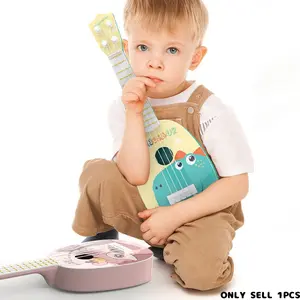 8 Styles Cute Animal Pattern Kids Ukulele Toy, Mini Simulation Guitar Musical Instrument, Early Music Enlightenment Educational Learning Toy, Portable Beginner Play Gift for Toddlers Boys Girls