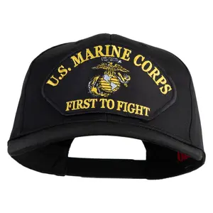 U.S. Marine Corps First to Fight Patched Solid Cotton Twill Pro Style Cap