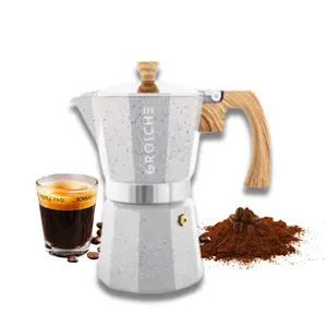 GROSCHE MILANO STONE Stovetop Espresso Maker (Fossil Grey)