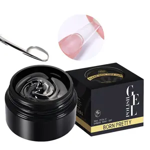 BORN PRETTY 30ml Solid Nail Tips Gel Nails Adhesive Tip - Gel Safe & Clean, Easy to Use for DIY Nail Art and Care