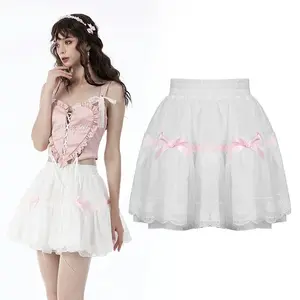 Dark in Love White Lace Dolly Mini Skirt
