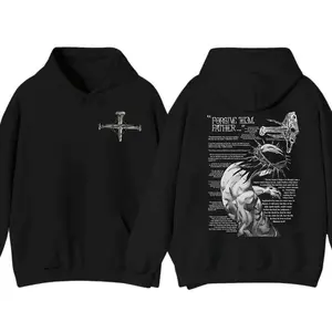 Forgive Them, Father Hoodie – 2-Sided Christian Bible Verse Print, Unisex Faith & Forgiveness Hoodie